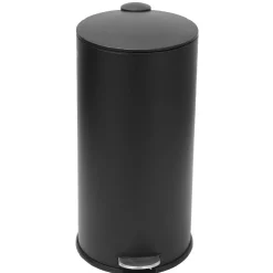 Poubelle ronde à pédale noir 27 L