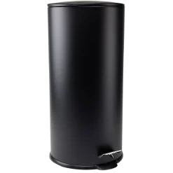 Poubelle ronde à pédale noir 27 L