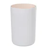 Poubelle ronde 5L blanche avec couvercle rose gold