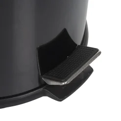 Poubelle ronde pédale noir 30 L
