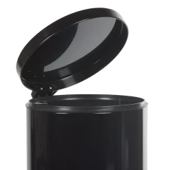 Poubelle ronde pédale noir 30 L