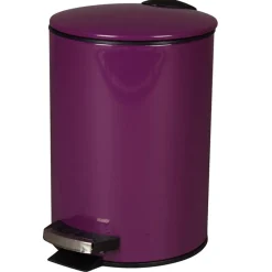 Poubelle salle de bain 3 L violette