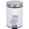 Poubelle salle de bain 3 L design galets
