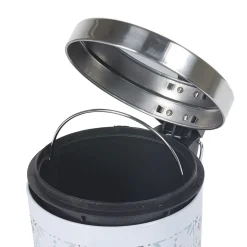 Poubelle salle de bain blanche carreau de ciment