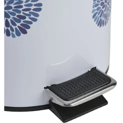 Poubelle salle de bain blanche design cyclade bleu