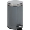 Poubelle salle de bain grise 3 L