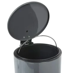 Poubelle salle de bain grise foncé 3 L
