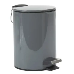 Poubelle salle de bain grise foncé 3 L