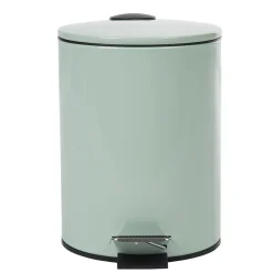 Poubelle salle de bain métal uni vert d'eau 3L