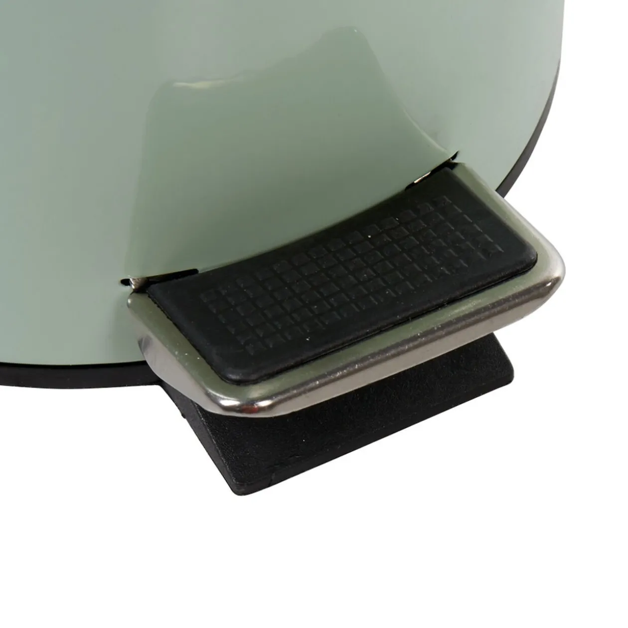 Poubelle salle de bain métal uni vert d'eau 3L