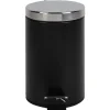 Poubelle salle de bain noire 3 L