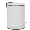 Poubelle salle de bain rond blanc 3 L