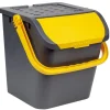 Poubelle tri des déchets noir et jaune 28 L