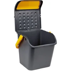 Poubelle tri des déchets noir et jaune 28 L