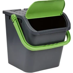 Poubelle tri des déchets noir et vert 28 L