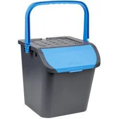 Poubelle tri des déchets noir et bleu 28 L