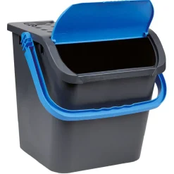 Poubelle tri des déchets noir et bleu 28 L