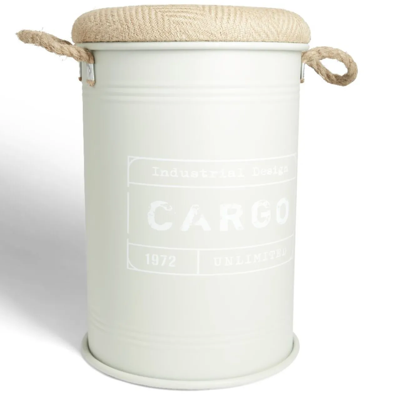 Pouf coffre de rangement moyen modèle Ø34xH49,5cm vert