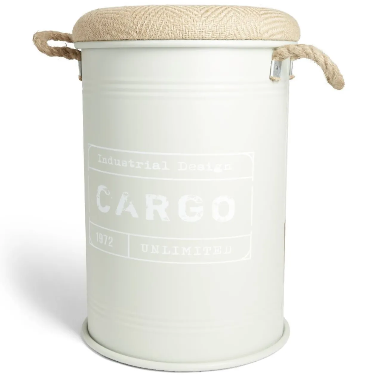 Pouf coffre de rangement moyen modèle Ø34xH49,5cm vert