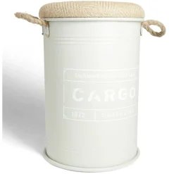 Pouf coffre de rangement moyen modèle Ø34xH49,5cm vert