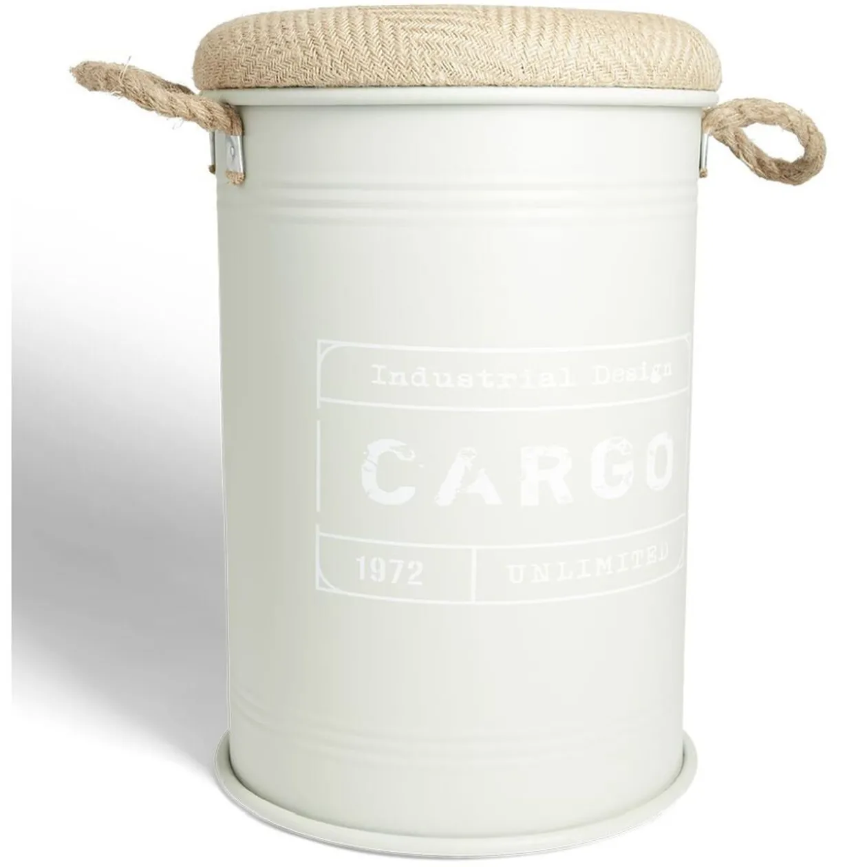 Pouf coffre de rangement moyen modèle Ø34xH49,5cm vert