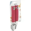 Presse ail inox rouge et gris