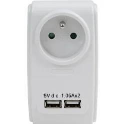 Prise chargeur 1x 230V et 2 ports USB