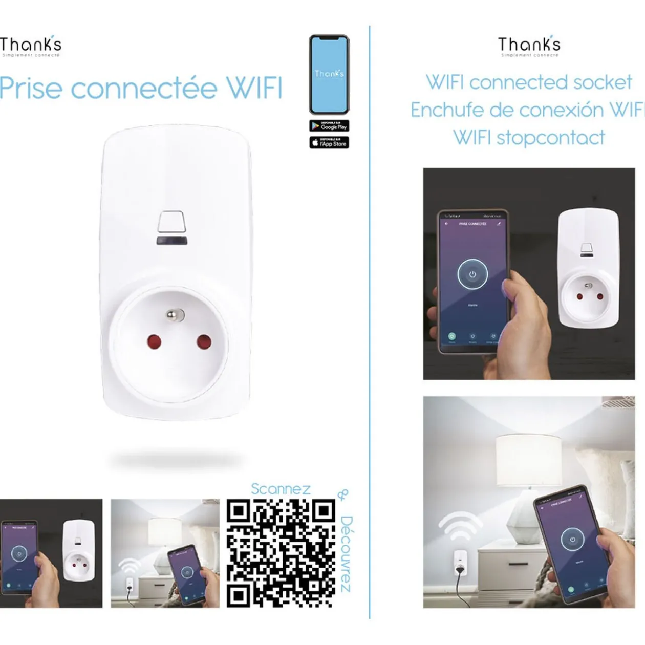 Prise connectée WIFI et port USB