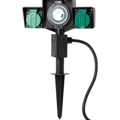 Prise de courant électrique à planter x2