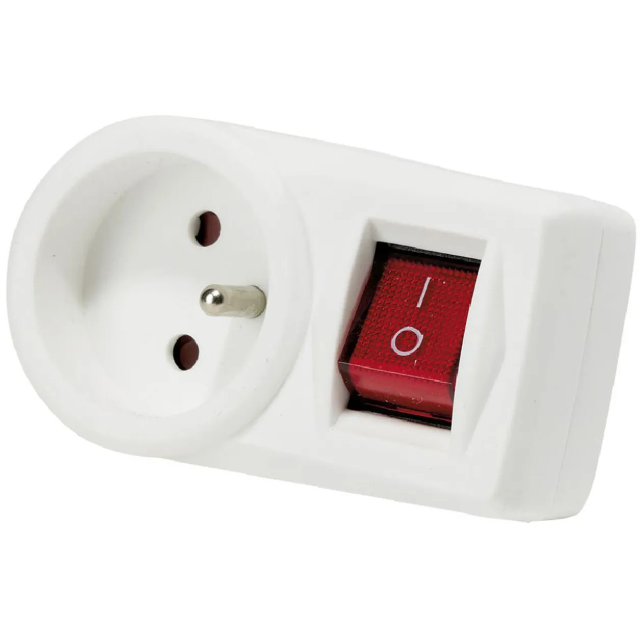Prise murale marche/arrêt blanc