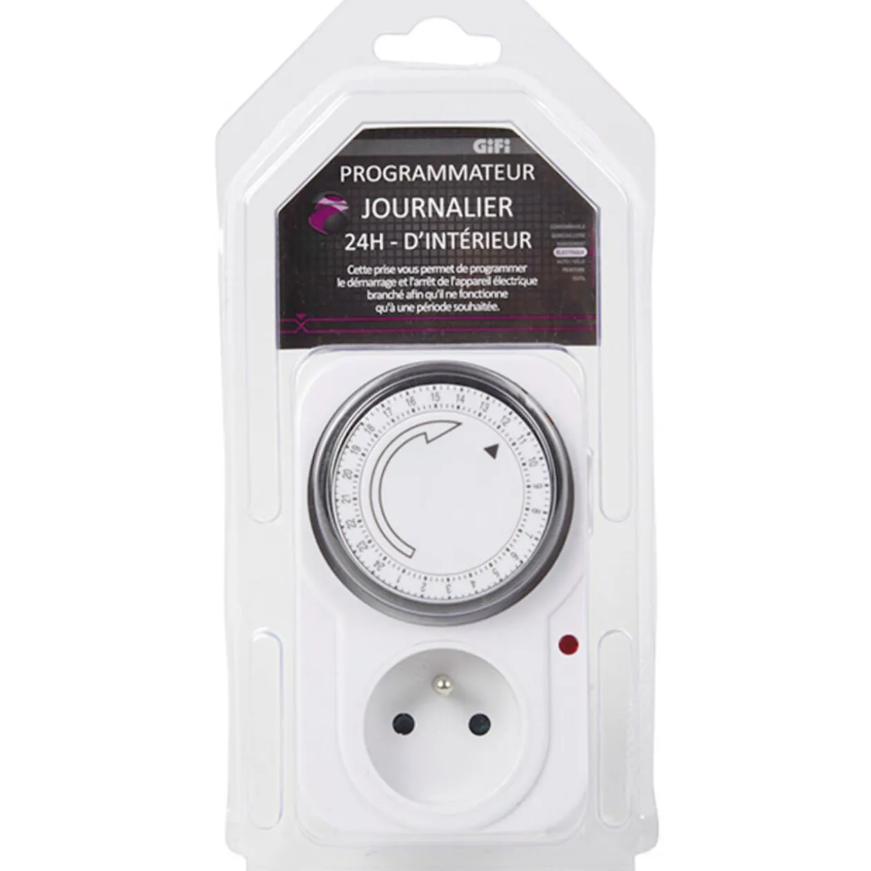 Programmateur journalier 24h d intérieur