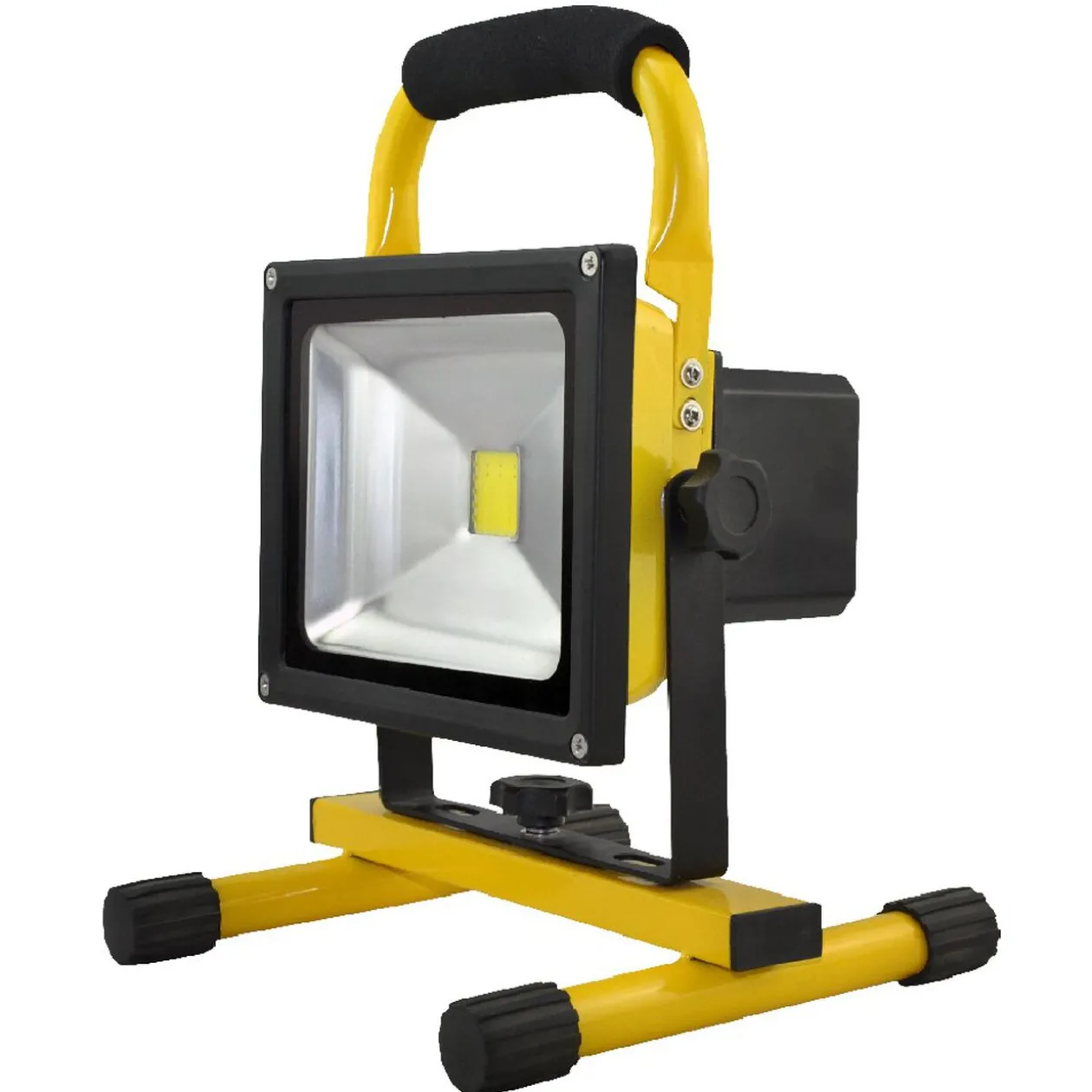 Projecteur LED sans fil rechargeable noir et jaune