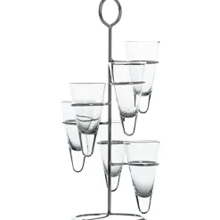 Présentoir et 6 verrines coniques