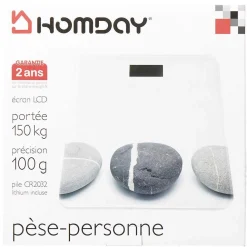Pèse personne design galet zen