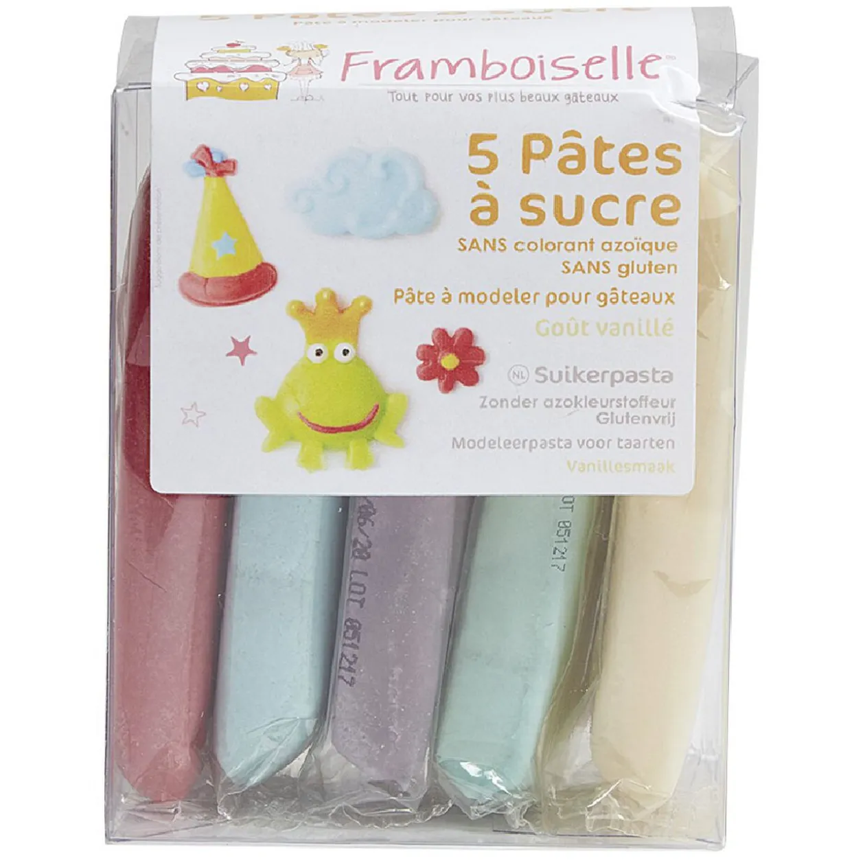 Pâte à sucre Framboiselle x6