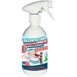 Pulvérisateur désinfectant mains et surfaces prêt à l'emploi 500 ml