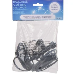 Rallonge avec duplite pour guirlande électrique extérieure