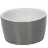Ramequin individuel grès côtelé gris