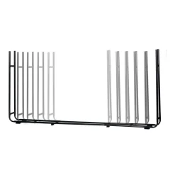 Range bûche extensible acier noir