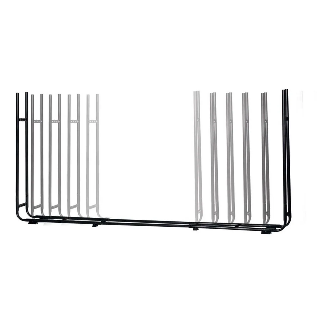 Range bûche extensible acier noir