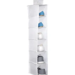 Range chaussures 6 compartiments blanc