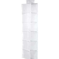 Range chaussures 6 compartiments blanc