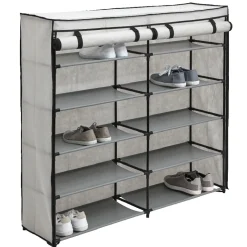 Range chaussures 30 paires en toile gris clair