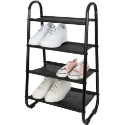 Range chaussures 8 paires 4 niveaux 43x28xH72cm