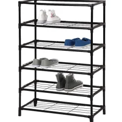 Range chaussures métal noir 5 niveaux