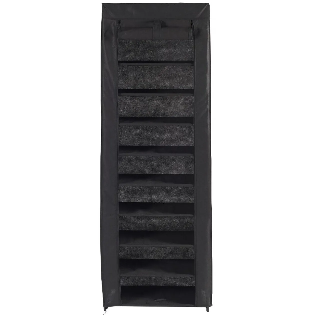 Range chaussures noir 30 paires 10 niveaux