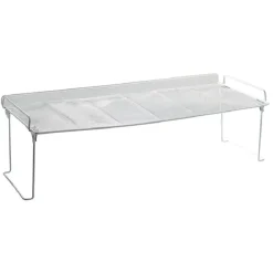 Range chaussures étagère blanche superposable 8 paires L68xl28xH22cm