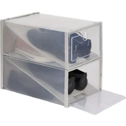 Range chaussures transparent x2