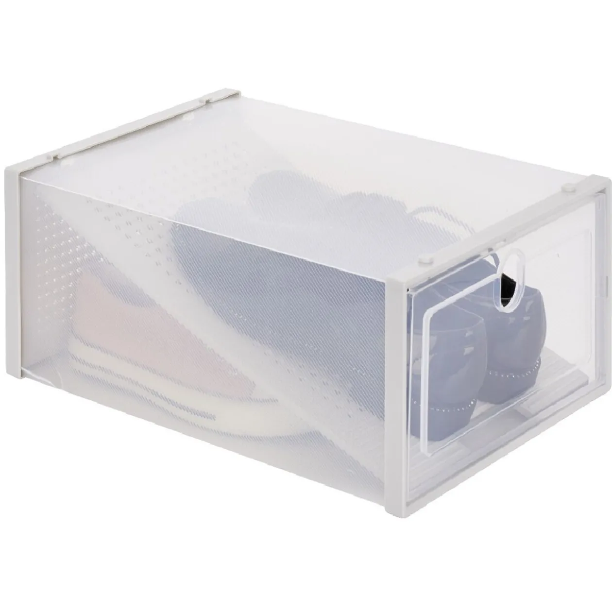 Range chaussures transparent x2