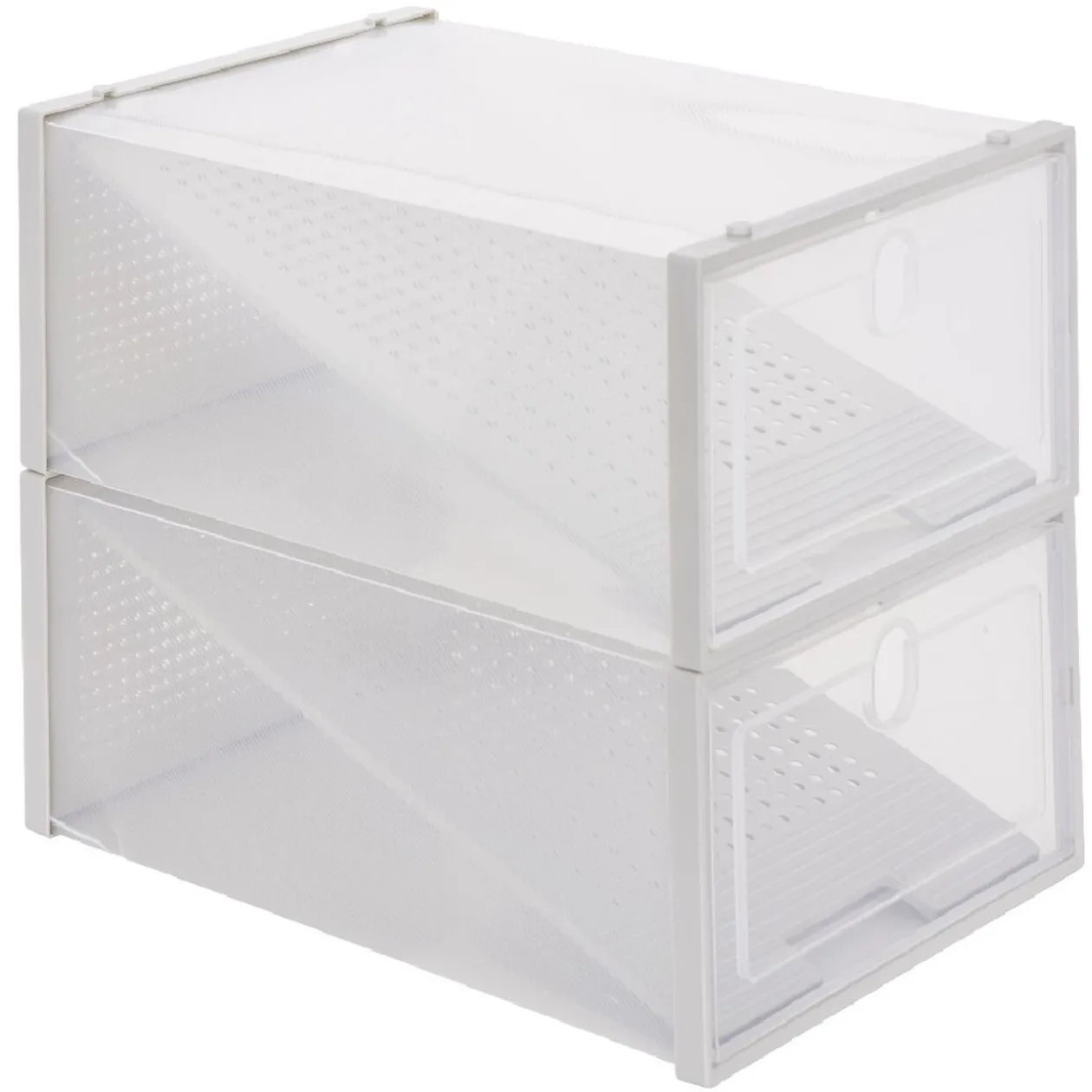 Range chaussures transparent x2